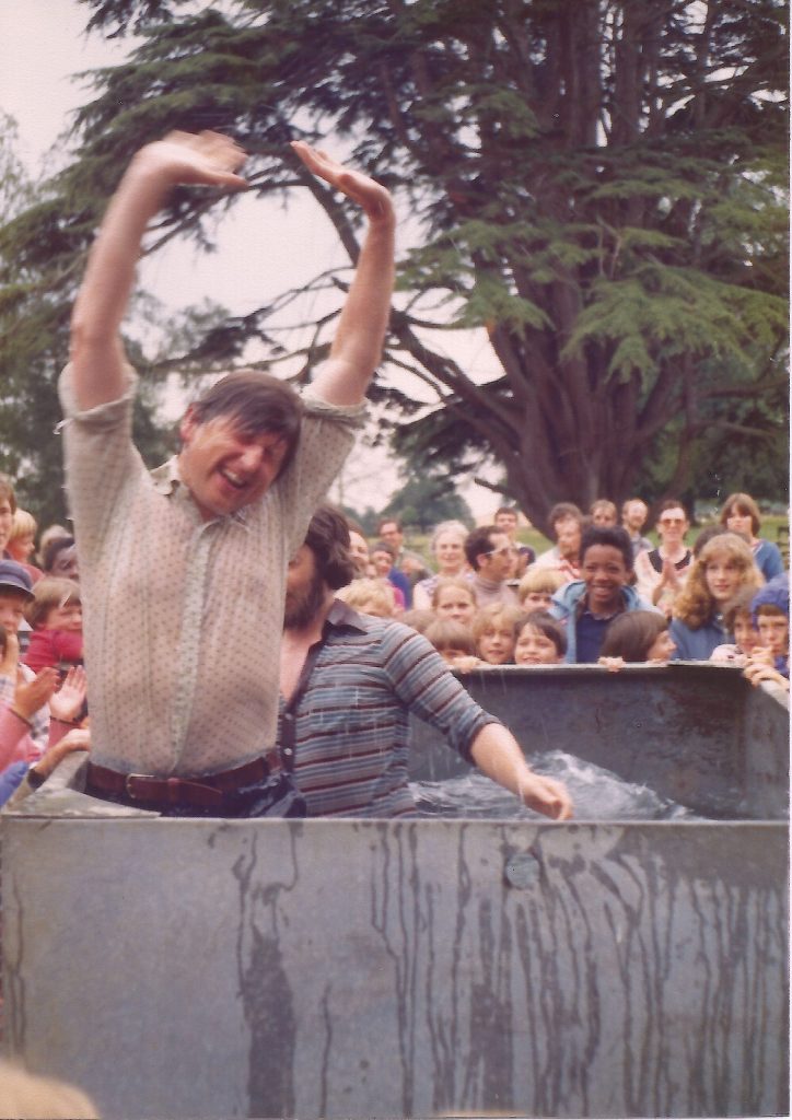 Alex in a zinc tank at Chadacre in 1977