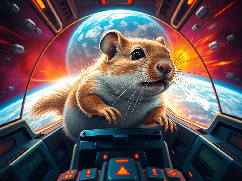 Gerbil at the controls